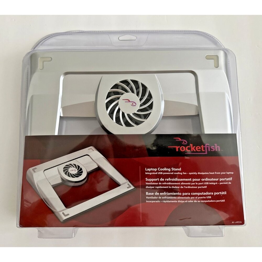 Rocketfish Laptop Cooling Stand RF-LAPCOL 9F17A Silver Rare - BRAND NEW SEALED